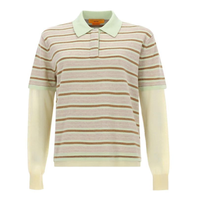 "LAYERED STRIPE RUGBY" POLO SHIRT