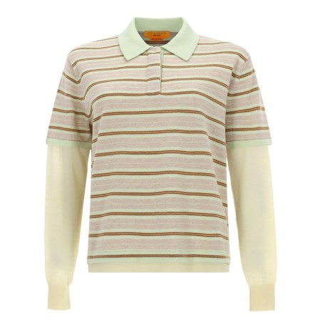 "LAYERED STRIPE RUGBY" POLO SHIRT