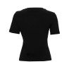 T-SHIRT WITH BOW AND LACE INSERTS
