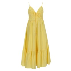 V-NECK MIDI DRESS