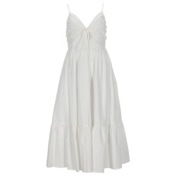 V-NECK MIDI DRESS