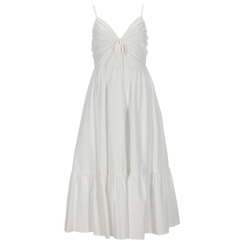 V-NECK MIDI DRESS
