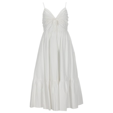 V-NECK MIDI DRESS
