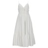 V-NECK MIDI DRESS