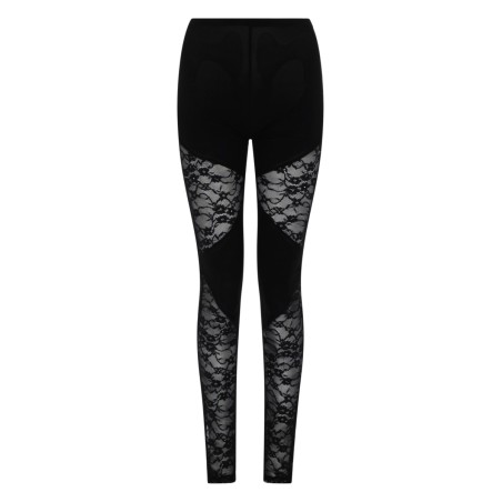 PATCHWORK LEGGINGS WITH LACE INSERTS