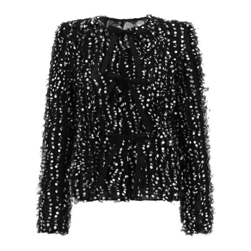 POLKA DOT EMBROIDERED JACKET