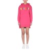 DRESS WITH MULTICOLOR FLOCKED LOGO