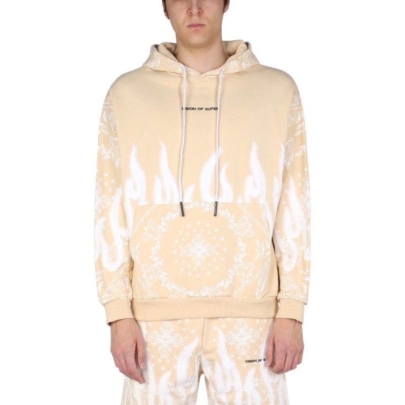 SWEATSHIRT WITH PAISLEY PATTERN