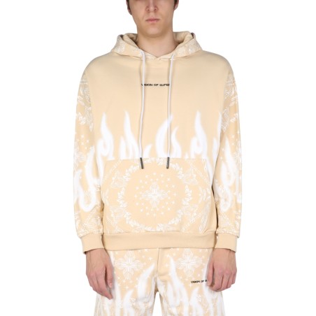 SWEATSHIRT WITH PAISLEY PATTERN
