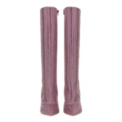 HIGH BOOT WITH RHINESTONES
