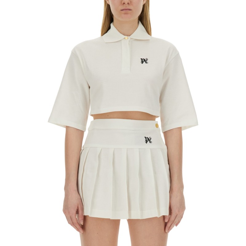 MONOGRAM CROPPED POLO SHIRT