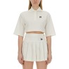 MONOGRAM CROPPED POLO SHIRT