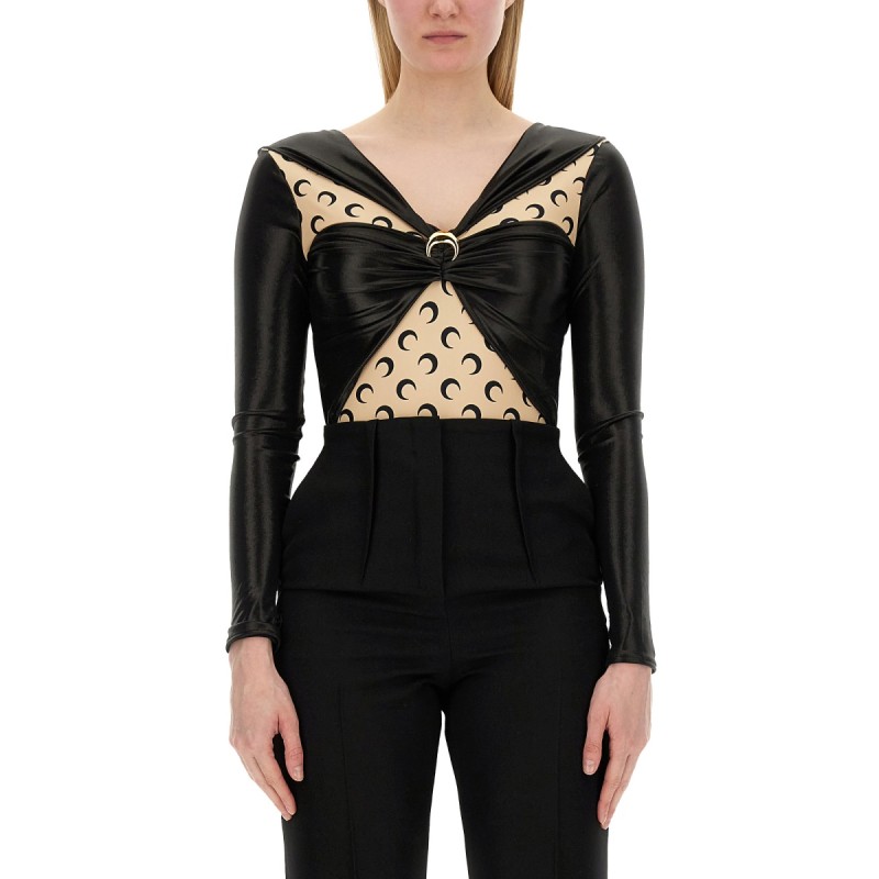 DRAPED BODYSUIT