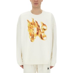 "BURNING MONOGRAM" PRINT SWEATSHIRT