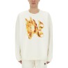 "BURNING MONOGRAM" PRINT SWEATSHIRT