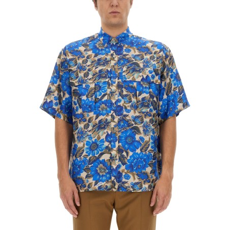 BLUE FLOWERS ALLOVER PRINT SHIRT