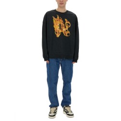 "BURNING MONOGRAM" PRINT SWEATSHIRT