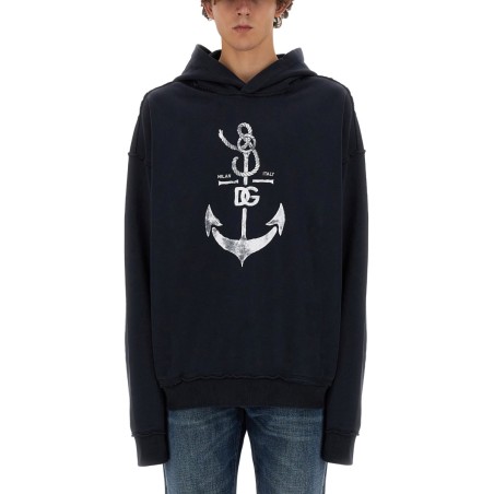 SWEATSHIRT WITH NAVY PRINT