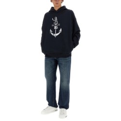 SWEATSHIRT WITH NAVY PRINT