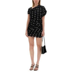 ASYMMETRICAL GATHERED DRESS