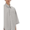 STRIPED OVERSHIRT WITH "BV" EMBROIDERY