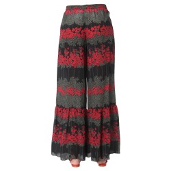 DREAMING PEONY PRINT TROUSERS