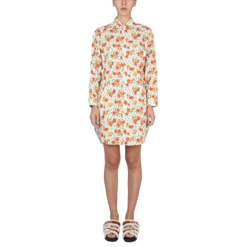 SHIRT DRESS WITH FLORAL PATTERN