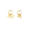 LETTERING LOGO DANGLE EARRINGS