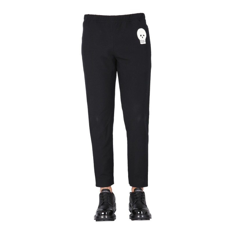JOGGING PANTS WITH EMBROIDERED SKULL