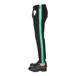 JOGGING PANTS WITH EMBROIDERED SKULL