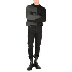 SWEATER WITH LOGO INLAY