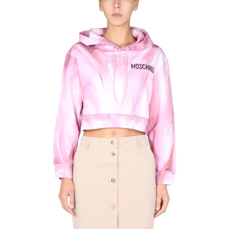 "ART THEME" CROPPED SWEATSHIRT