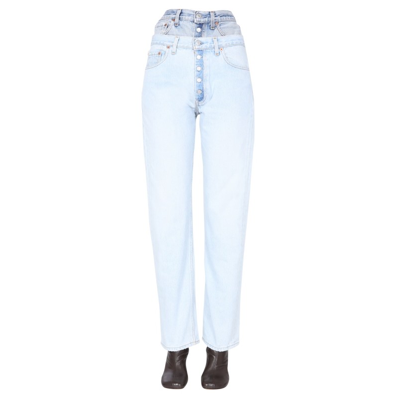 DOUBLE WAISTED JEANS