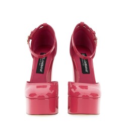 GLOSSY LEATHER PLATFORM PUMPS