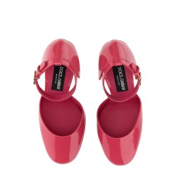 GLOSSY LEATHER PLATFORM PUMPS