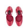 GLOSSY LEATHER PLATFORM PUMPS