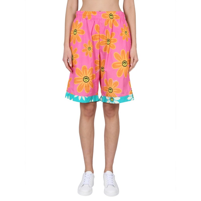 SUNFLOWER PRINT BERMUDA SHORTS