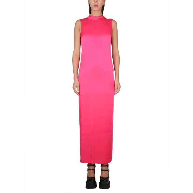 LONG DRESS WITH RING NECKLINE