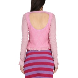 CARDIGAN WITH RUFFLED SLEEVE
