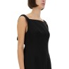 CREPE AND SATIN DRESS
