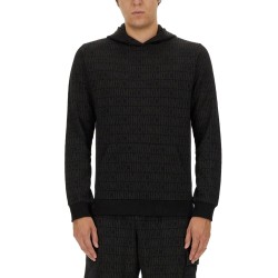 SWEATSHIRT WITH ALL OVER LOGO
