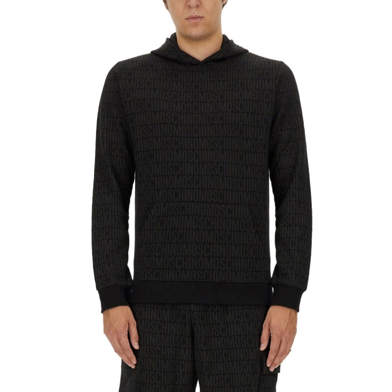 SWEATSHIRT WITH ALL OVER LOGO
