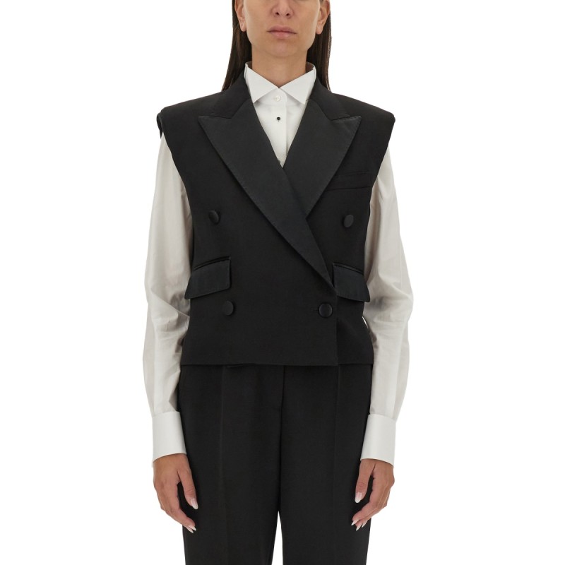 DOUBLE-BREASTED SLEEVELESS JACKET