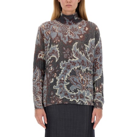 PRINTED WOOL SWEATER