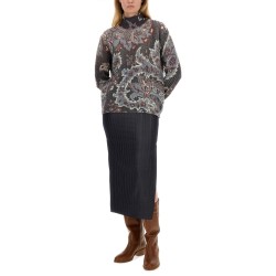 PRINTED WOOL SWEATER