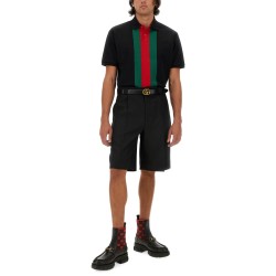 WOOL BLEND TWILL SHORTS