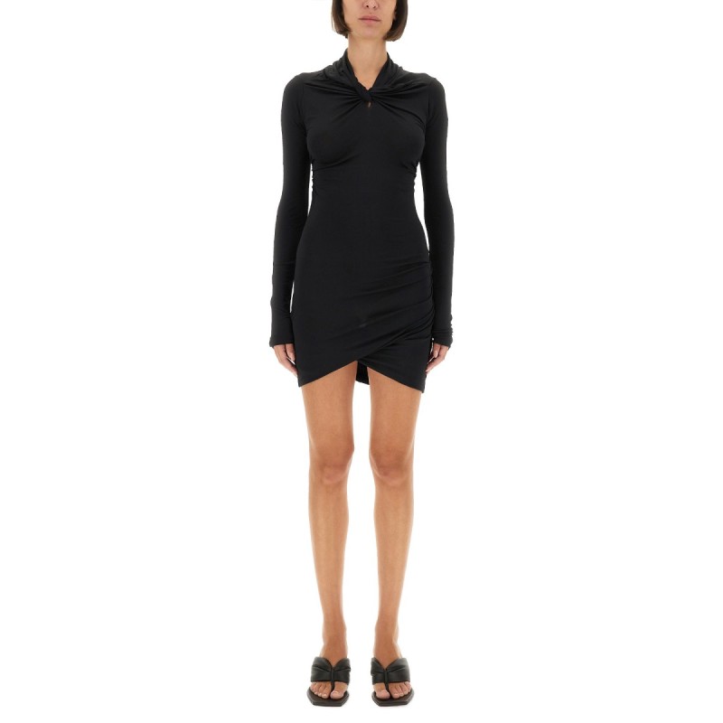 DRESS WITH DRAPE