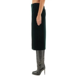 VELVET CROSSOVER MIDI SKIRT