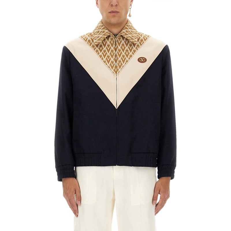 WOOL BOMBER JACKET WITH PRINT TOUTE LA V