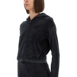 COTTON TERRY SWEATSHIRT WITH ZIPPER